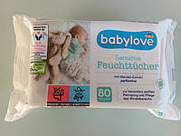 Вологі серветки Babylove Sensitive 80 шт