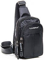 Нагрудна сумка-баретка слінг Lanpad Чорний (LAN7662 black) SC, код: 8038533