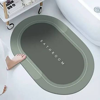 Диатомитовый коврик для ванной влагопоглощающий и противоскользящий 50*80см Стильный коврик для ванной комнаты