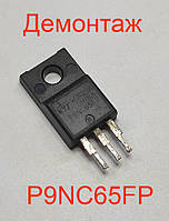 Транзистор Польовий P9NC65FP, MOSFET, N-канальний, 650V 9A, TO-220, Демонтаж