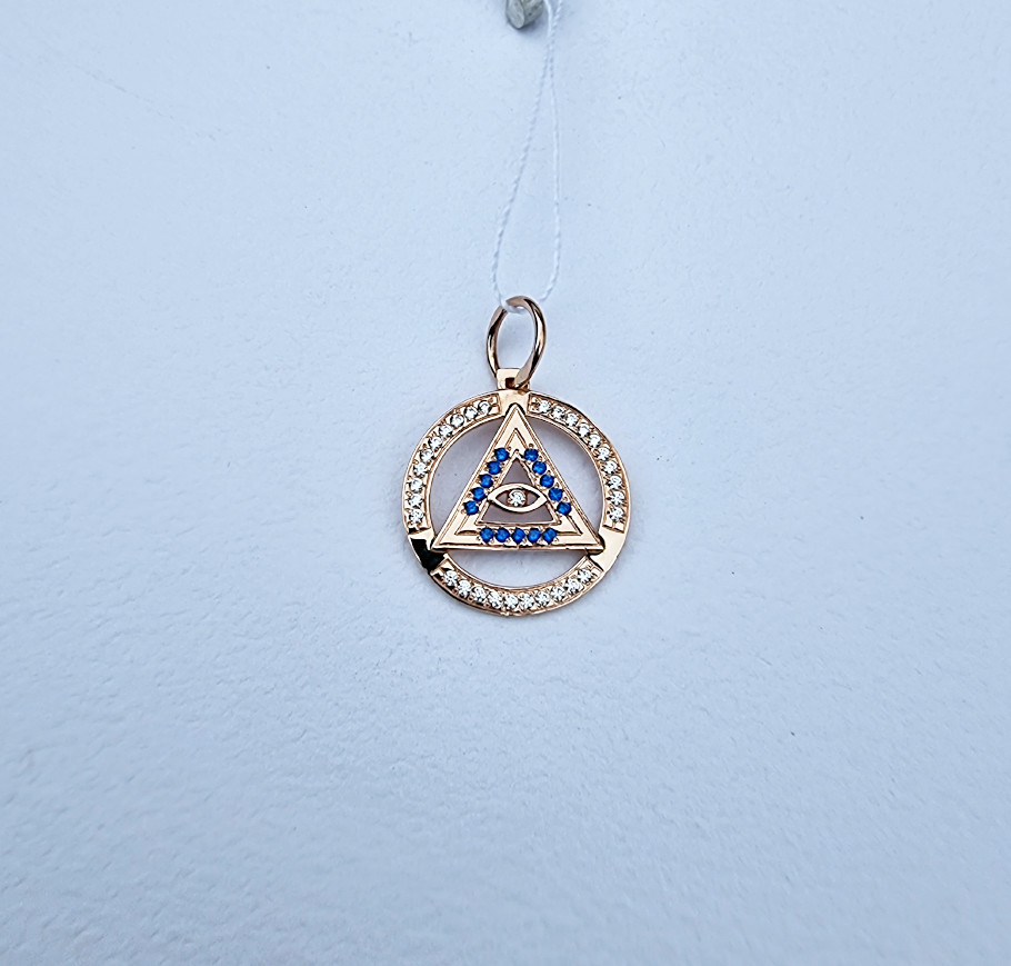 Золотий Кулон Всевидкий Око, фото 1