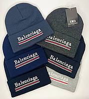 Модная мужская шапка Balenciaga (Баленсиага), Шапка от производителя на зиму, Кутить утепленую мужскую шапку