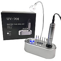 Фрезер для маникюра с подсветкой Nail Drill UV-701 40 000 об/м стильный аппарат машинка маникюрная для ногтей