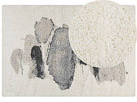 Мохнатый коврик 160 x 230 см белый и серый масис