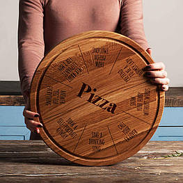 Дошка для нарізки "Pizza Board Game", 35 см, англійська