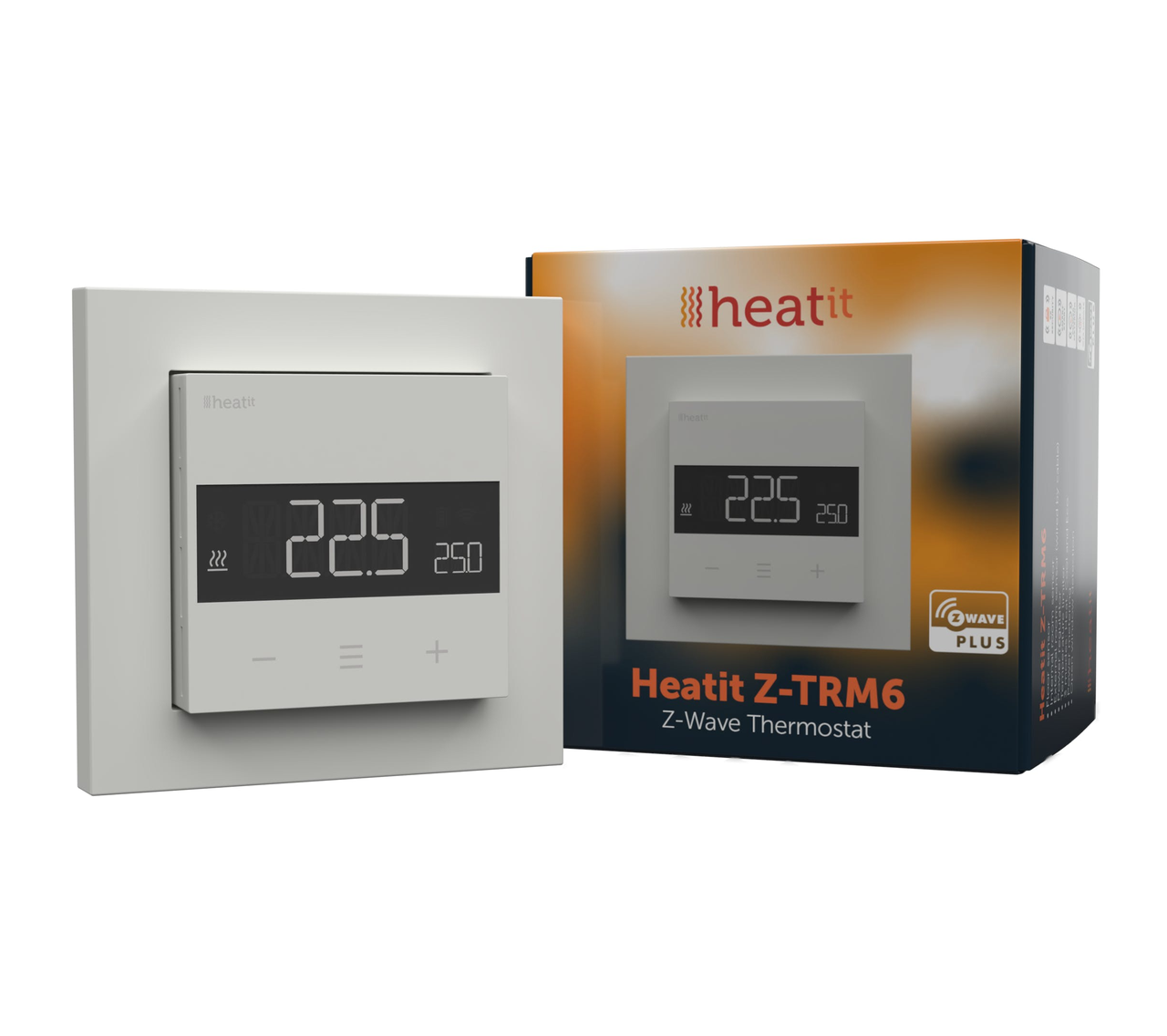 Термостат теплої підлоги з лічильником електроенергії Heatit Z-TRM6, білий