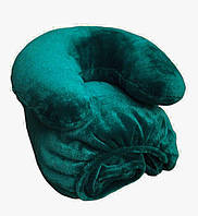 Плюшевий набір подушка і чохол, для кушетки, багаторазовий, смарагдовий колір для масажу