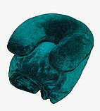 Плюшевий набір подушка і чохол, для кушетки, багаторазовий, смарагдовий колір для масажу, фото 2