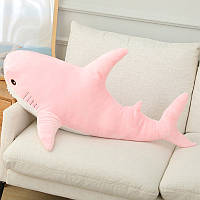 Антиаллергенная плюшевая мягкая подушка-обнимашка Акула ИКЕА 120 см Розовая Ikea