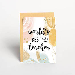 Листівка "World`s best teacher", англійська