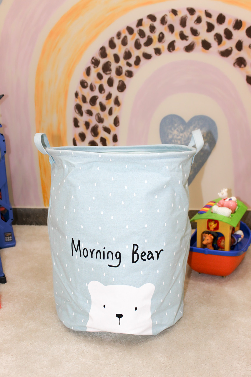Кошик для іграшок "hello my bear" 1004, блакитна, фото 1