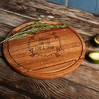 Дошка для нарізки "Vinishko time" 30 см іменна, англійська, фото 2