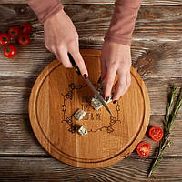 Дошка для нарізки "Vinishko time" 30 см іменна, англійська, фото 4