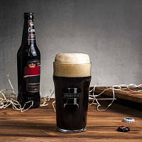 Келих для пива "Ініціал" персоналізований, Крафтова коробка, фото 2