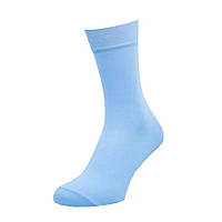 Носки мужские цветные из хлопка однотонные голубой MAN's SET 44-46 HR, код: 8065604