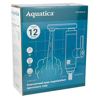 Кран-водонагрівач проточний JZ 3.0 кВт 0.4-5бар для ванни гусак вухо настінний AQUATICA JZ-7C141W BF, фото 2
