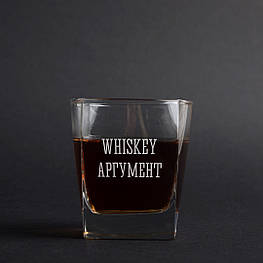 Склянка для віскі "WHISKEY АРГУМЕНТ", Крафтова коробка