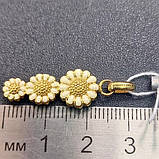 Підвіска Ромашка зі срібла з позолотою 3.41 гр, фото 4
