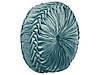 Набір з 2 оксамитових подушок зі складками ⌀ 40 см. Бірюзовий UDALA, фото 4