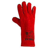 Перчатки краги сварщика р10.5, класс ВС, длина 35см (красные) SIGMA BF