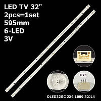 LED подсветка TV 32" DLED32GC 2X6 1009 32JL4 Daewoo: L32A75FVBE, 32PHF5011/T3 32PHF5011 1шт.