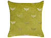 Набір з 2 оксамитових подушок з візерунком метелик 45 х 45 см світло-зелений YUZURI, фото 3