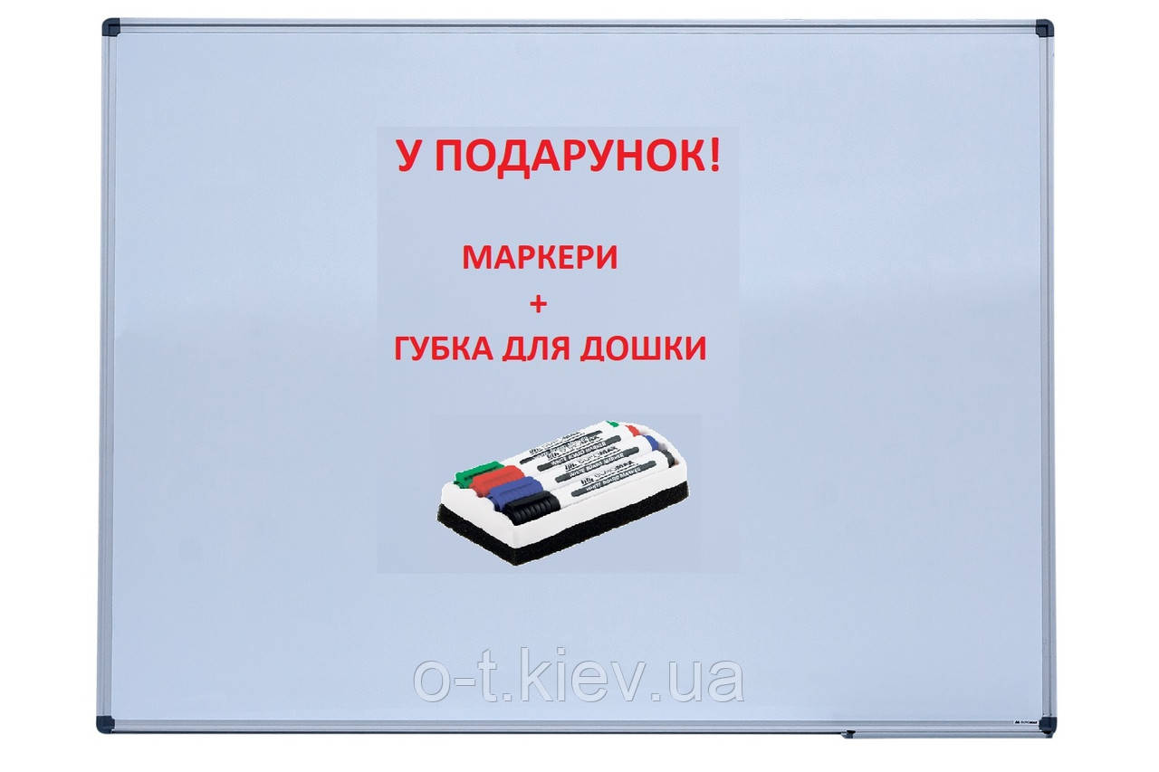 Дошка магнітна сухостиральна, JOBMAX, 90х120см, горизонтальна, алюмінієва рамка BM.0003