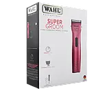 Машинка для стрижки тварин акумуляторно-мережева Wahl Super Groom Pink 1872-0463, фото 9