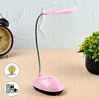 Настольная лампа LED DESK Light X-7188 светильник светодиодный на батарейках 3хААА Розовый