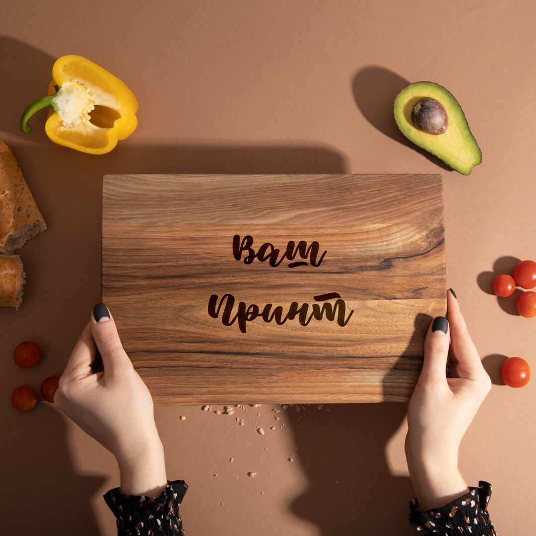 Дошка обробна S "Конструктор" персоналізована з горіха, фото 1