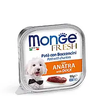 Консервы для собак Monge Fresh паштет из мяса утки 100 г