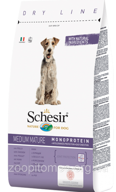 Schesir Dog Medium Mature Сухий 