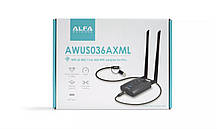 Оригінал! Потужний Usb Wi-Fi адаптер Alfa AWUS036AXML чип MediaTek MT7921AUN Wi-Fi AX, фото 2