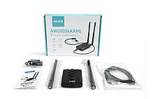 Оригінал! Потужний Usb Wi-Fi адаптер Alfa AWUS036AXML чип MediaTek MT7921AUN Wi-Fi AX, фото 6