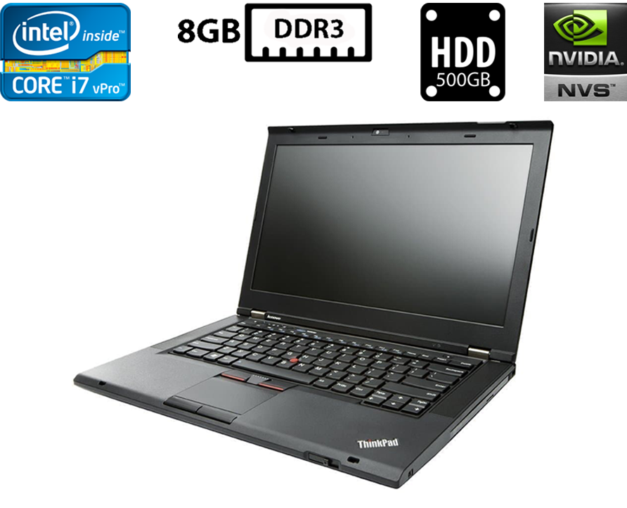 Ноутбук Lenovo ThinkPad T530/15.6"IPS(1920x1080)/Intel Core i7-3610QM 2.30GHz/8GB DDR3/HDD 500GB/NVIDIA NVS 5400M(1GB DDR3)/Camera