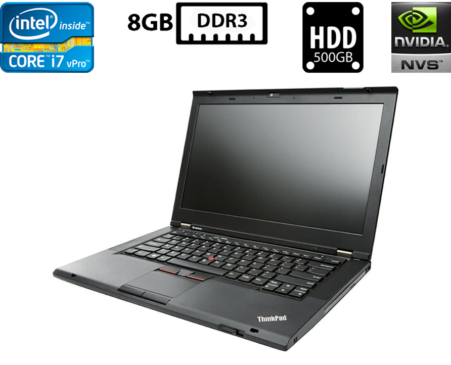 Ноутбук Lenovo ThinkPad T530/15.6"IPS 1920x1080/Core i7-3610QM 2.30GHz/8GB DDR3/HDD 500GB/NVIDIA NVS 5400M 1GB Камера Б/В