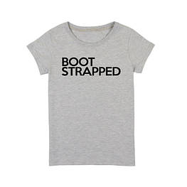 Футболка жіноча "Boot Strapped", Сірий, L, англійська