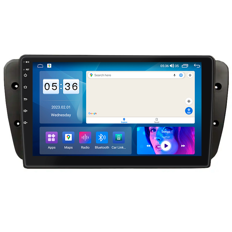 Штатна магнітола Lesko для SEAT Ibiza IV 2008-2012 екран 9" 2/32 Gb CarPlay 4G Wi-Fi GPS Prime 2 шт.