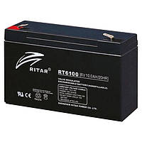 Аккумуляторная батарея Ritar RT6100 6V 10 Ah AGM VRLA мультигелевая