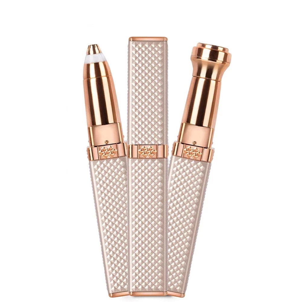 Електричний триммер 2в1 міні Blawless зі змінними насадками для брів обличчя та зони бікіні, фото 1