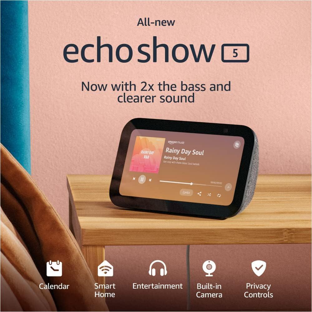 Розумний дисплей Amazon Echo Show 5 (3-е покоління) з Alexa та камерою 2 МП кольоровий екран 5.5"
