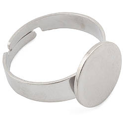 Основа для кільця нержавіюча сталь 4 шт. 16,7х0,6 мм платформа 12 мм Платина