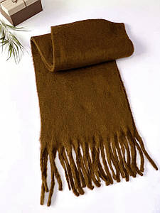 Шарф теплий зимовий Дреда коричневий