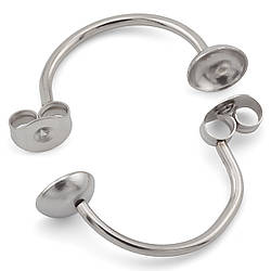 Заглушки для гвоздиків з основою (6 мм) нержавіюча сталь 1 пара 24х1,3 мм Платина