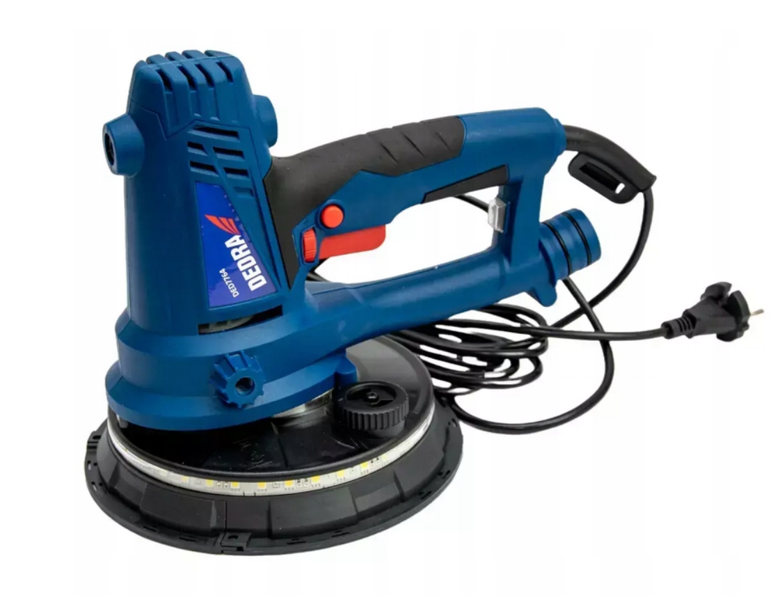 Шліфувальна машина для стель DEDRA DED7764 [1300/1400 Вт / 180мм / LED 360°], фото 1