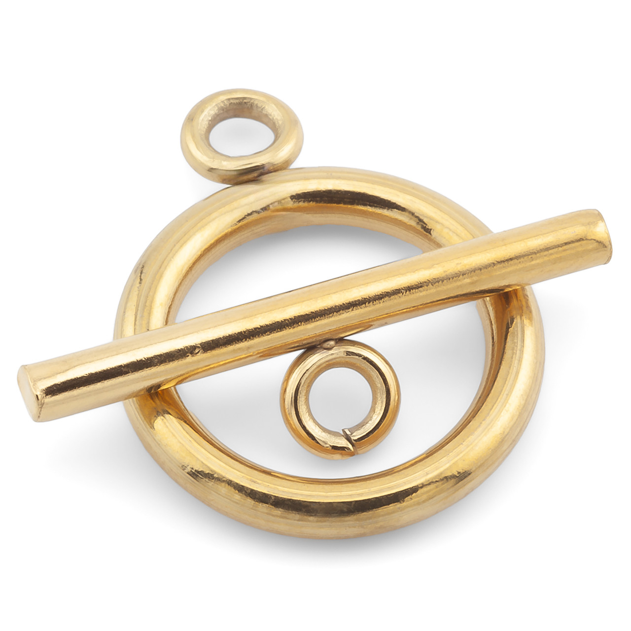 Замок Тогл нержавіюча сталь 1 шт. 20 мм/14 мм Золотистий, фото 1