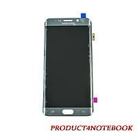 Дисплей для смартфона (телефона) Samsung Galaxy S6 Edge+ Plus SM-G928, silver (у зборі з тачскрином) (без