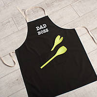 Фартук "Dad Boss", Чорний, Black, англійська aiw4390