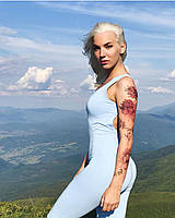 Тимчасове татуювання "Фиолетовое настроение: нежные пионы", фото 2