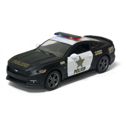 FORD MUSTANG GT 2015 Police інерційна металева машинка KINSMART (KT5386WP)